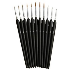 오르벤 소프트 수채화용 붓 11종, 1세트, 블랙