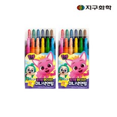 지구화학 핑크퐁미니 색연필 세트, 12색, 2세트