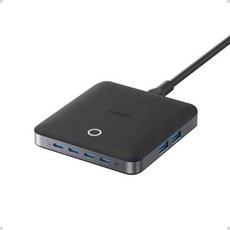 Anker 앵커 나노 충전기 6포트 충전 스테이션 130W 출력 USB-C 4개 및 USB-A 2개 포트 컴팩트하고 세련된 디자인 아이폰 161514 시리즈 아이패드 맥북 픽셀, black