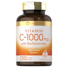 carlyle 維他命C 1000毫克 含生物類黃酮 薄膜衣錠, 1個, 250錠