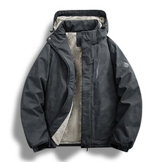 加絨加厚保暖防風防水寬松大碼戶外休閑運動沖鋒可拆卸帽迷彩登山短款棉服外套