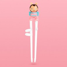 派巴貝特 卡通立體恐龍小汽車學習筷子，兒童訓練筷，寶寶學習餐具，輔助筷, ABS』粉色蜜蜂／粉色腳.藍翅膀, 1個