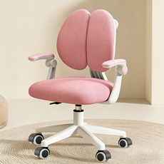 학습용 학습의자 허리 보호대 편안함 등받이 조절 의자, 핑크색