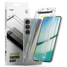 Rearth Ringke 三星 Galaxy S24/S25 零失敗玻璃保護貼 (2片裝), 透明, 1個, 詳見包裝