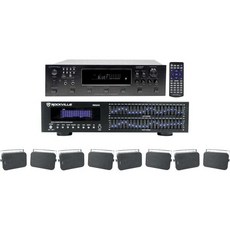 오디오세이빙스 번들: (1) 테크니컬 프로 6존 12스피커 홈시어터 블루투스 수신기 & (4) 록빌 홈시어터 스피커 & (1) 록빌 랙 마운트, 오디오세이빙스 번들: (1) 테크니컬 프로 6존 12스