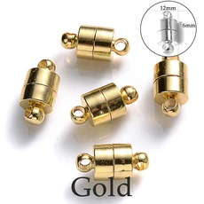 원형 자석 연결 걸쇠 비즈 라인석 참 펜던트 DIY 커플 마그네틱 버클 쥬얼리 팔찌 14mm 16mm 5 세트, 24 style33