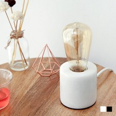 (LAMP타입/E26)실린다 1등 단스탠드 심플한국 대리석 디자인+글로벌커머스랩Shop, 화이트