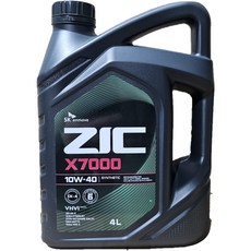 지크 X7000 10W40 4리터/최신 유로6 차량에 적합, 1개, ZIC X7000 10W-40 CJ-4 4L