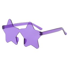 다다랜드 파티용 선글라스 코스튬 소품 별, 퍼플, 1개