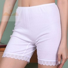 순면 화이트 3부 원피스속바지 학생속바지 면속바지 여자속바지