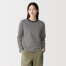 여성 저지 크루넥 긴소매 티셔츠 BB2Q8A6S