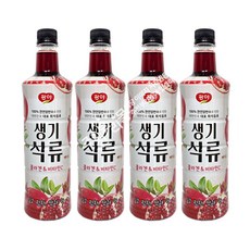 사무실 음료 세트 생기석류 베이스 970ml 회사용 탕비실 교무실 학교 비치 추천, 4개