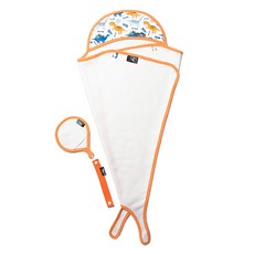 프랜대디 먼지없는 대나무 신생아 유아 아기 목욕타올 수건 목욕앞치마 85x85cm특대형, 1개, 3)오렌지공룡