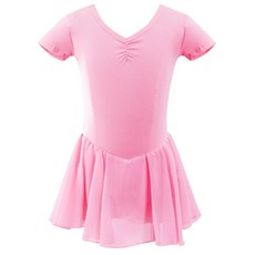 DIU 兒童舞蹈服跳舞裙短袖芭蕾舞裙形體考級服女童中國舞練功服表演服