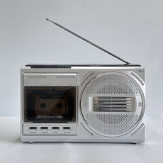휴대용 카세트 플레이어 홈 FM 라디오 레트로 레코더, 실버