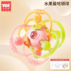 YSB 嬰兒曼哈頓搖鈴球 益智玩具, 彩盒款水果 曼哈頓球, 1個, 如圖所示