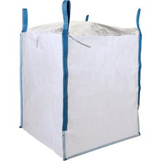 듀라삭 헤비 듀티 빌더의 벌크 백 200갤런 화이트 직조 폴로필렌 계약자 쓰레기 봉투 데모 및 건설용 최대 2200파운드 오픈 탑, 200 Gallon, Single, Open Top