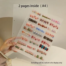 네일 아트 보관 전시 앨범 편집기 DIY 간단한 네일 아트 보관 도구, 기타, 02 A4  2 pages
