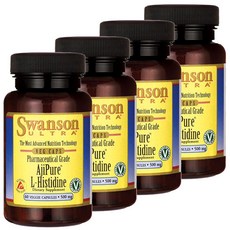 SWANSON 斯旺森 L-組氨酸素食膠囊 500mg, 4個, 60 件