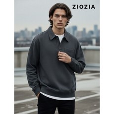 지오지아. 오버핏 앞포켓 카라 티셔츠 AAD4TT1101