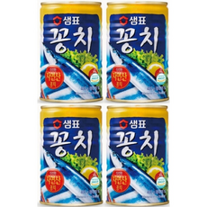 샘표 꽁치 원터치 통조림캔, 400g, 4개