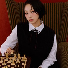 체이스컬트 W 니트 라운드 베스트