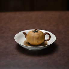 原礦段泥粉漿純手工桔子仿生紫砂壺 77ML, 1個, 1L, 段泥粉漿桔子77ml:77ml