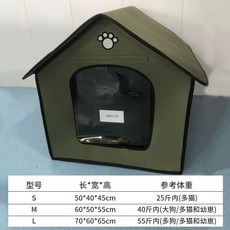 길고양이 야외 하우스 보온 실외 방한 고양이집 방수, 1개, P. 스파이어 그린