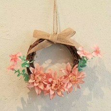 新年入戶門客廳臥室牆面裝飾花環掛飾 店鋪牆壁仿真花平安掛牌, 小款紫色招財, 紫色