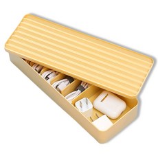 블루레이크 케이블 전선 정리함 2단, 1개, 옐로우 1단