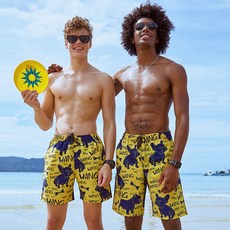 DCUSTOM 美式漫畫圖案海灘短褲