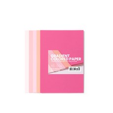 star starred 그라데이션 색지(gradient colored paper) 5컬러 핑크 시리즈 180g, A5 50매