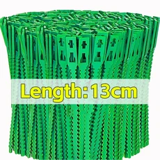 10/500pcs 플라스틱 조정 가능한 자동 잠금 식물 넥타이 재사용 포도 나무 관목 지원 홈, 01 13cm, 06 10PCS