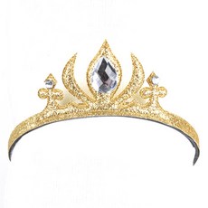 공주 왕자 왕관 머리띠 (파티용품 연극 소품), 1개, 겨울공주머리띠(골드)