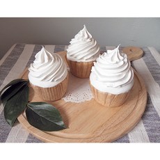 트레이사이 쏙 생크림 클레이머핀-베이지 /모형컵케이크, 1개