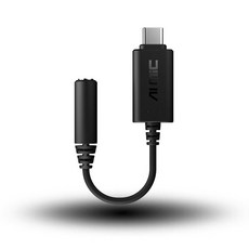 ASUS DAC AI 노이즈캔슬링 C TO 3.5mm 4극, 1개, 블랙