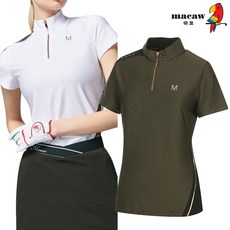 (여성)입체 패턴 집업 반팔 티셔츠_MMW2TH62