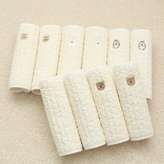 M4U 맘스포유 패브릭 100수 누빔 자수 카시트/유모차 안전벨트 커버, 곰이, 1개