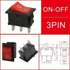 10/30/100 Pcs KCD1 스냅인 로커 SPST 보트 스위치 2/3/ ON OFF, d 3Pin, 10 PCS
