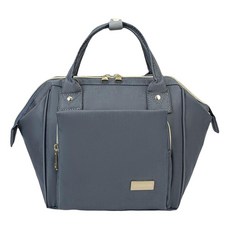 Atsabdas 소형 기저귀 가방 토트 크로스보비 아기 가방 컨버터블 백팩 여성용 기저귀 지갑 여행 작업 가방 (블랙), 회색