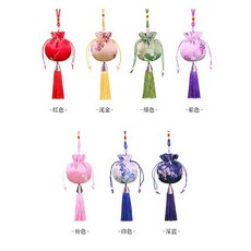 梅花香囊 端午節禮物 護身符香包 端午節香囊 DIY香包 香包空袋 端午節香包 香包束口袋 束口袋 刺繡香包 香包, 顏色隨機（各種款式搭配出貨）, 1個