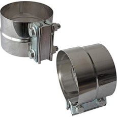 3인치 배기 클램프 스테인리스 스틸 머플러 밴드 내부 직경에서 외부 직경 터보 다운파이프 팁 차량 시스템 연결 2개 세트, 4IN 2PCS Lap Joint Clamps