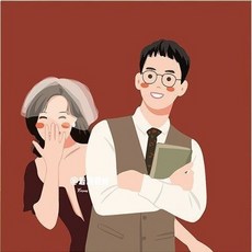 신랑신부 일러스트 3D보석 십자수 커플 함께 하는 다이어몬드페이팅 비즈공예 큐빅 스트레스 해소 사랑 담아 있는 DIY 만들기세트 기념일선물, 신랑신부 012, 60*60, 1개