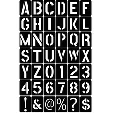 (42장 세트입니다) 스텐실 문자와 숫자 템플릿을 재활용할 수 있는 세척 가능한 알파벳 스텐실 친환경 PP 아트 크래프트 템플릿 목재 스크랩북 패브릭 벽문 장식 홈 사인에