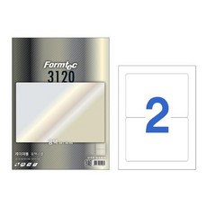 라벨지 물류관리용 광택 2칸 20매 LA-3120 폼텍, 상세설명 참조, 없음