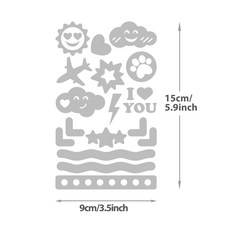 이로나 빛 반사 열전사 스티커 4종 의류 가방 소품 커스텀 전사지 아이콘 패치, 1세트, 옵션 2 : 러블리 & 메세지 아이콘 세트