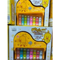 《翔翼玩具》黃色小鴨敲琴 學校琴 學習琴 音樂琴 敲敲琴 8音手敲琴 玩具琴 小鴨 鋼琴 8音色 小朋友玩具琴, 1個, 黃色小鴨敲琴13-3331