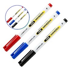 쌍문상회 지금 필요한 문구 생활 건강 1세트 12개 볼펜 필기도구 사무용품 원 네임펜 1.0mm 31872EA, 청색