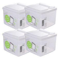 나카야 스탠딩 캐니스터 밀폐용기, 4개, 1.3L