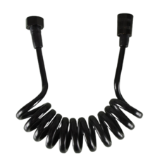 伸縮防爆軟管 2米 (白色/黑色) - 浴室淋浴軟管，防爆耐用，伸縮自如, 黑色, 200cm